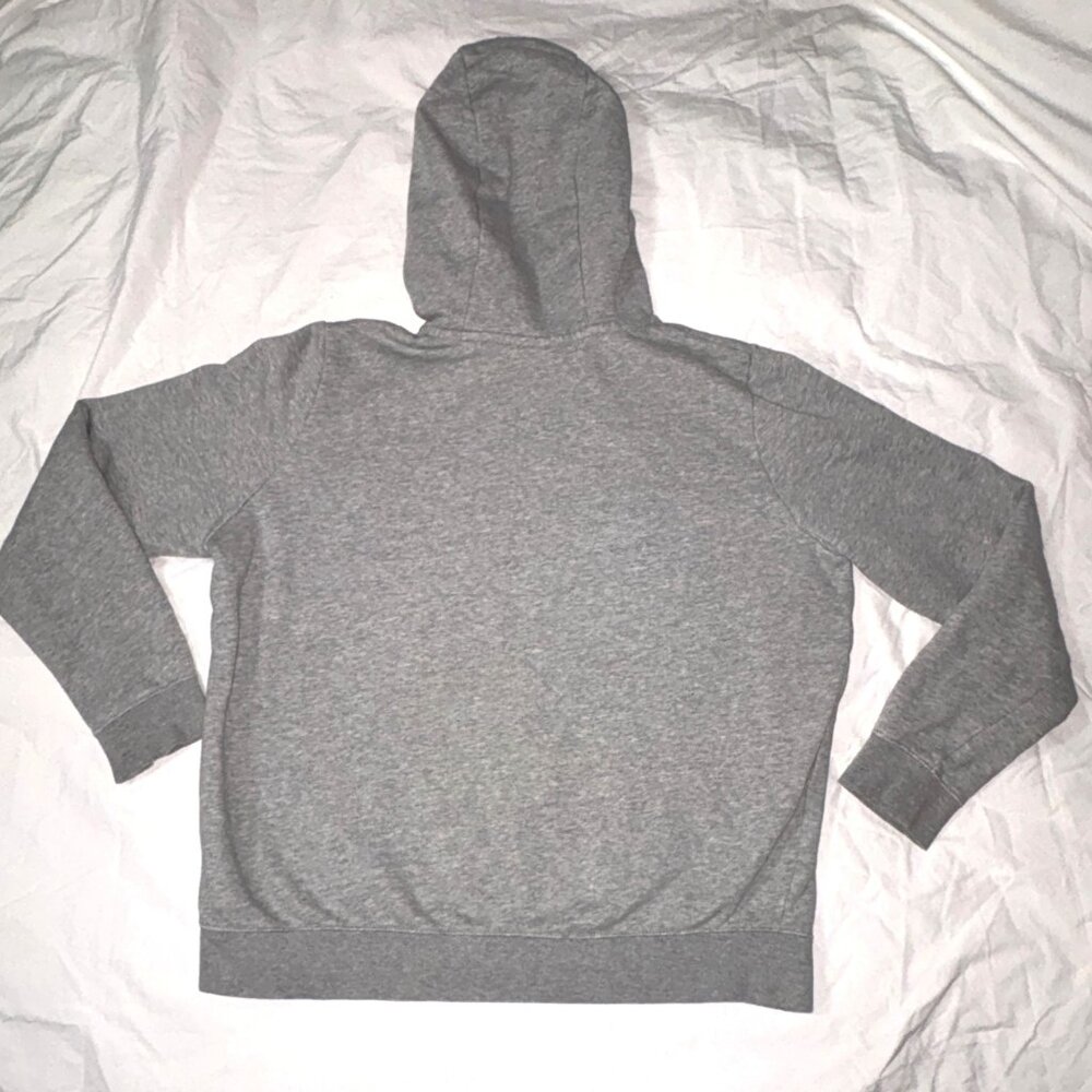 EXCELLENT Club Nike Gray Classic Fleece Cotton Blend Pullover Hoodie L - Picture 11 of 11